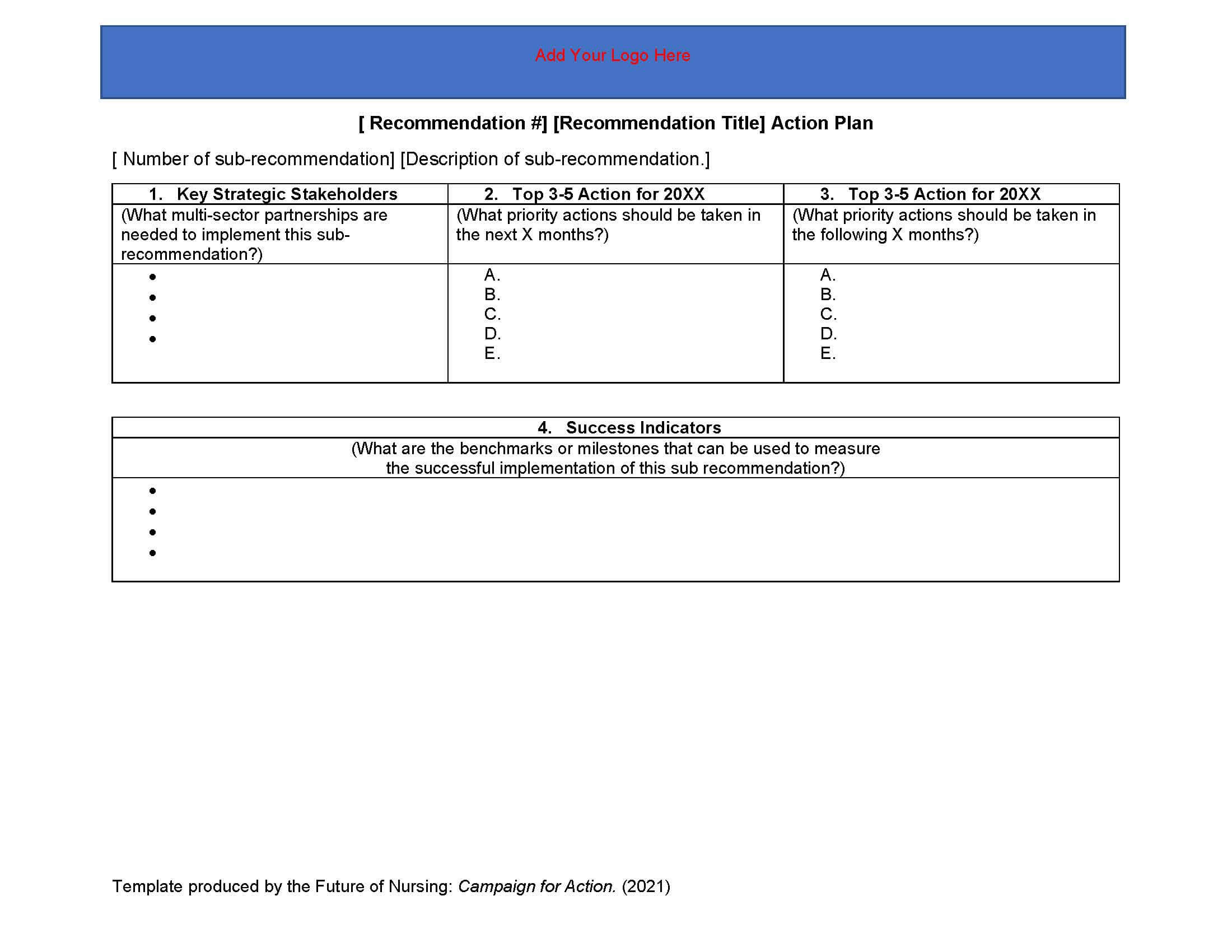 action plan template