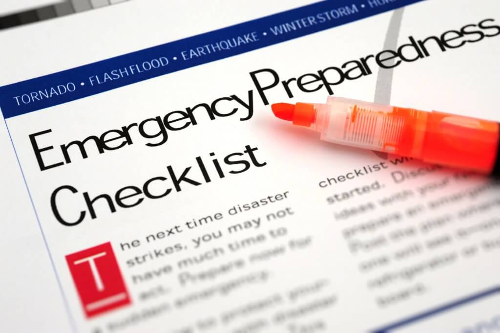 Emergency Preparedness/disaster checklist